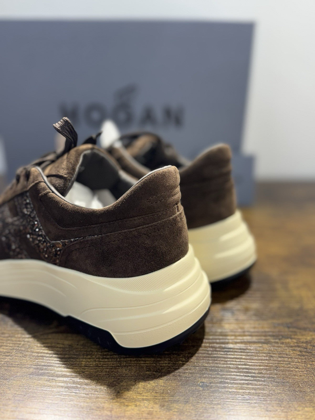 Hogan H669 Suede Marrone Memory Foam Casual Hogan Donna 38