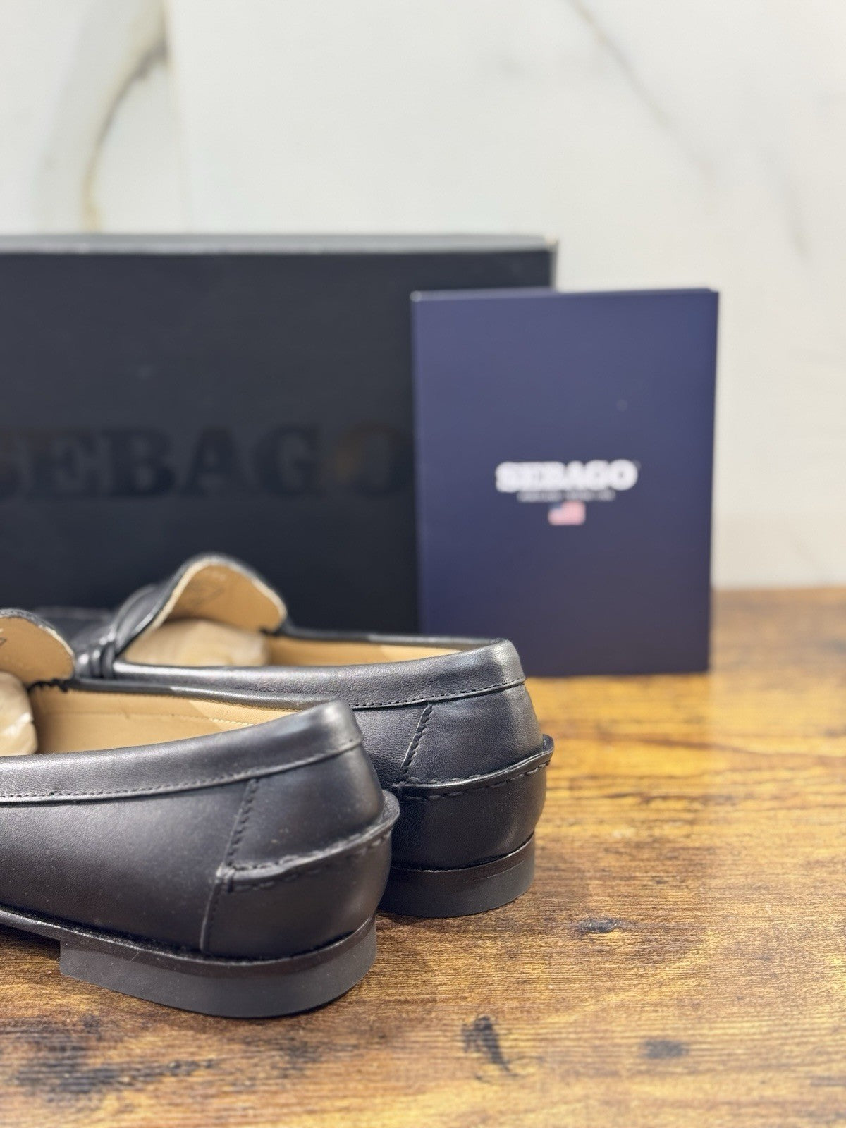 Sebago Mocassino Danielle Pelle Nero Fondo Cuoio Icon Sebago Loafer Donna 37