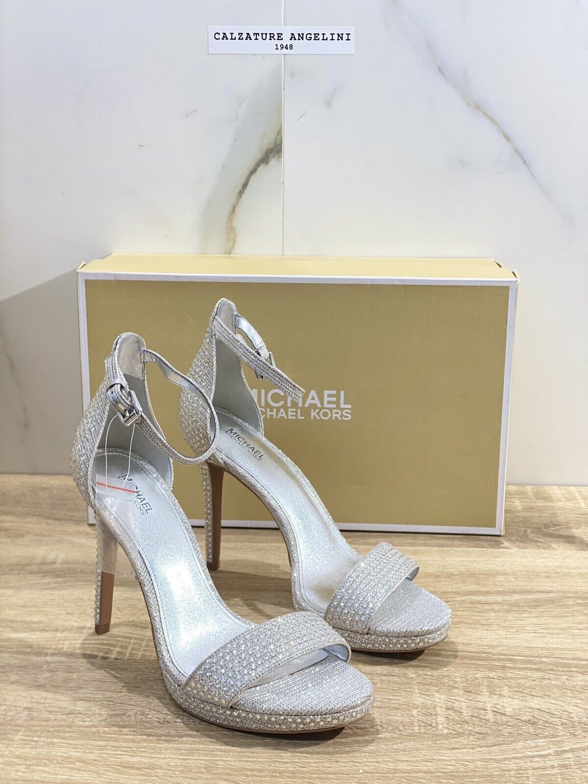 Michael Kors sandalo donna hutton sandal glitter strass tacco luxury 40