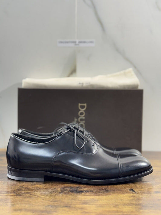 Doucal’s Scarpa Uomo Derby Oxford Pelle Nero  Luxury Men Doucal’s Shoes 45