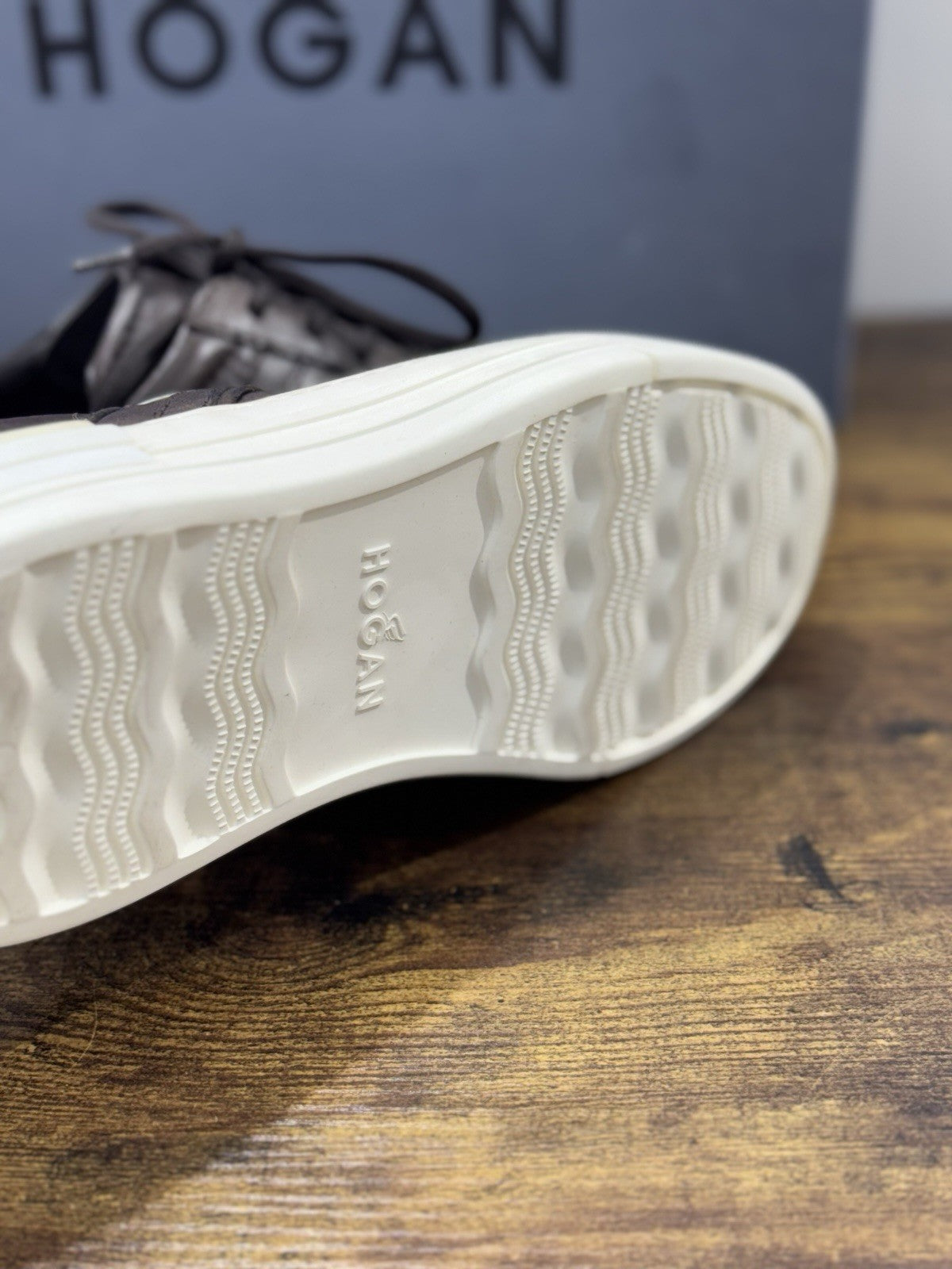 Hogan Rebel  Sneaker  Pelle Marrone  Memory Foam   Casual Hogan   Uomo 40.5