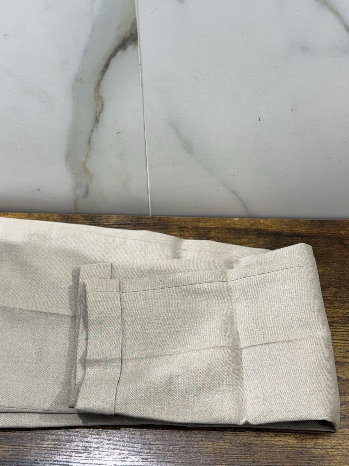 Berwich Pantalone Cotone E Lino Barber Long Beige  Made in Italy  Uomo 46