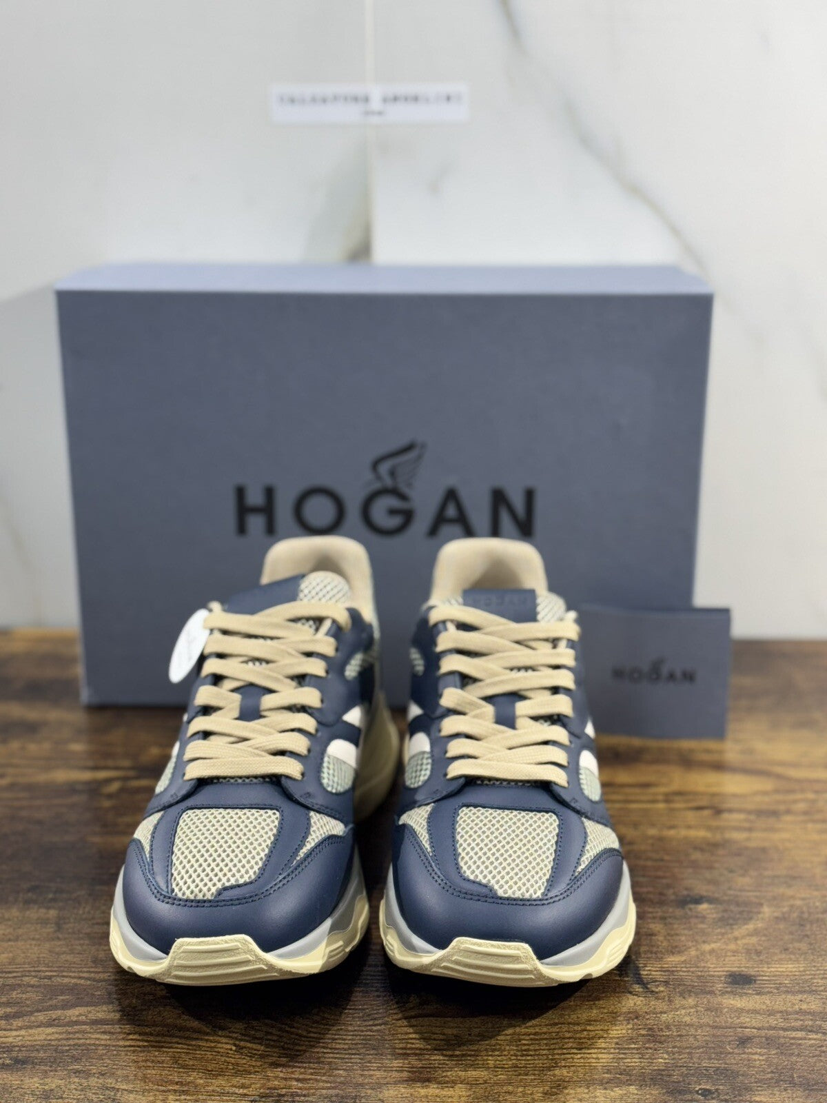 Hogan H665   sneaker Pelle Blu    memory foam Luxury Hogan Men 40.5