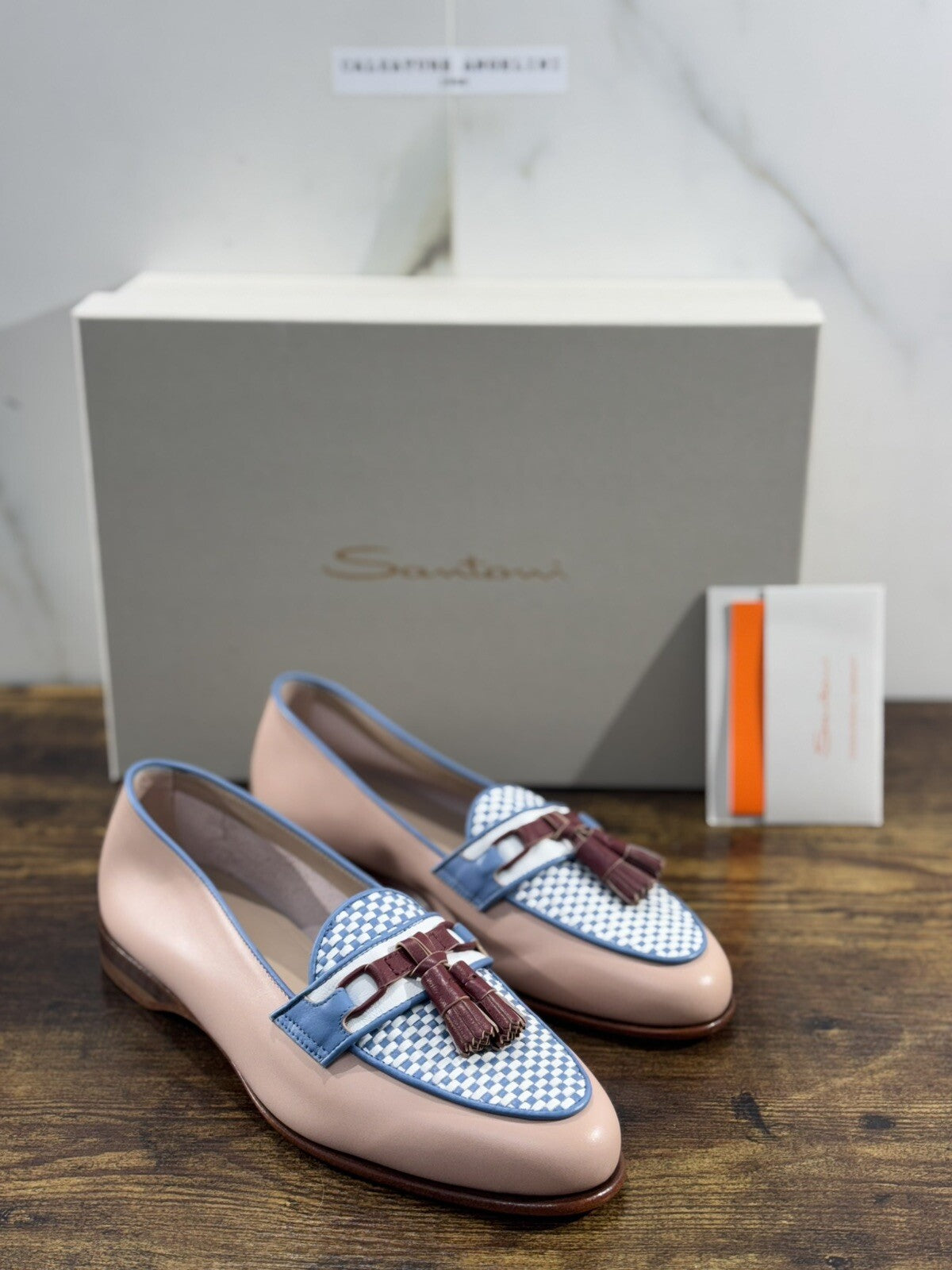 Santoni Mocassino Donna Pelle  Cipria Nappine  Casual Loafer Santoni 39.5
