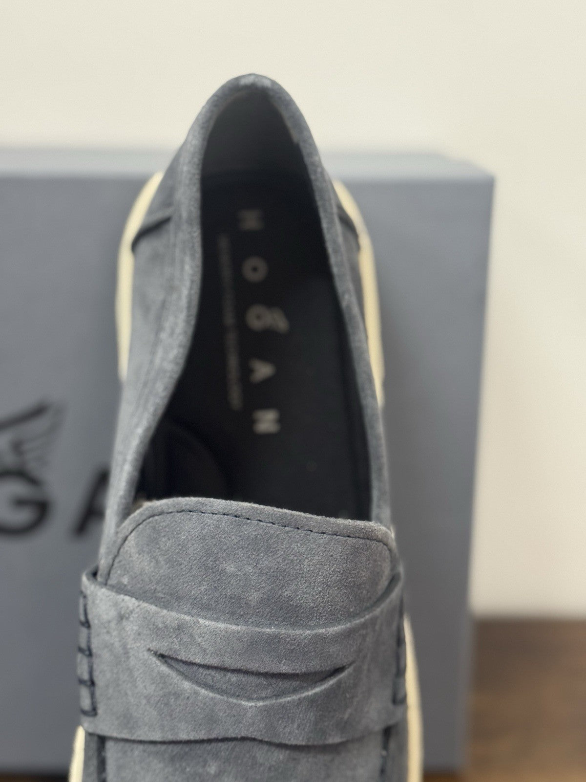 Hogan Mocassino Cool Suede Blu Memory Foam Causal Hogan Uomo 42.5