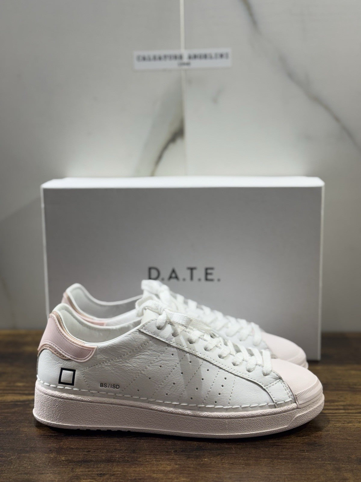D.A.T.E Base Island  Sneaker Bianca Pink Causal Scarpa Donna 38