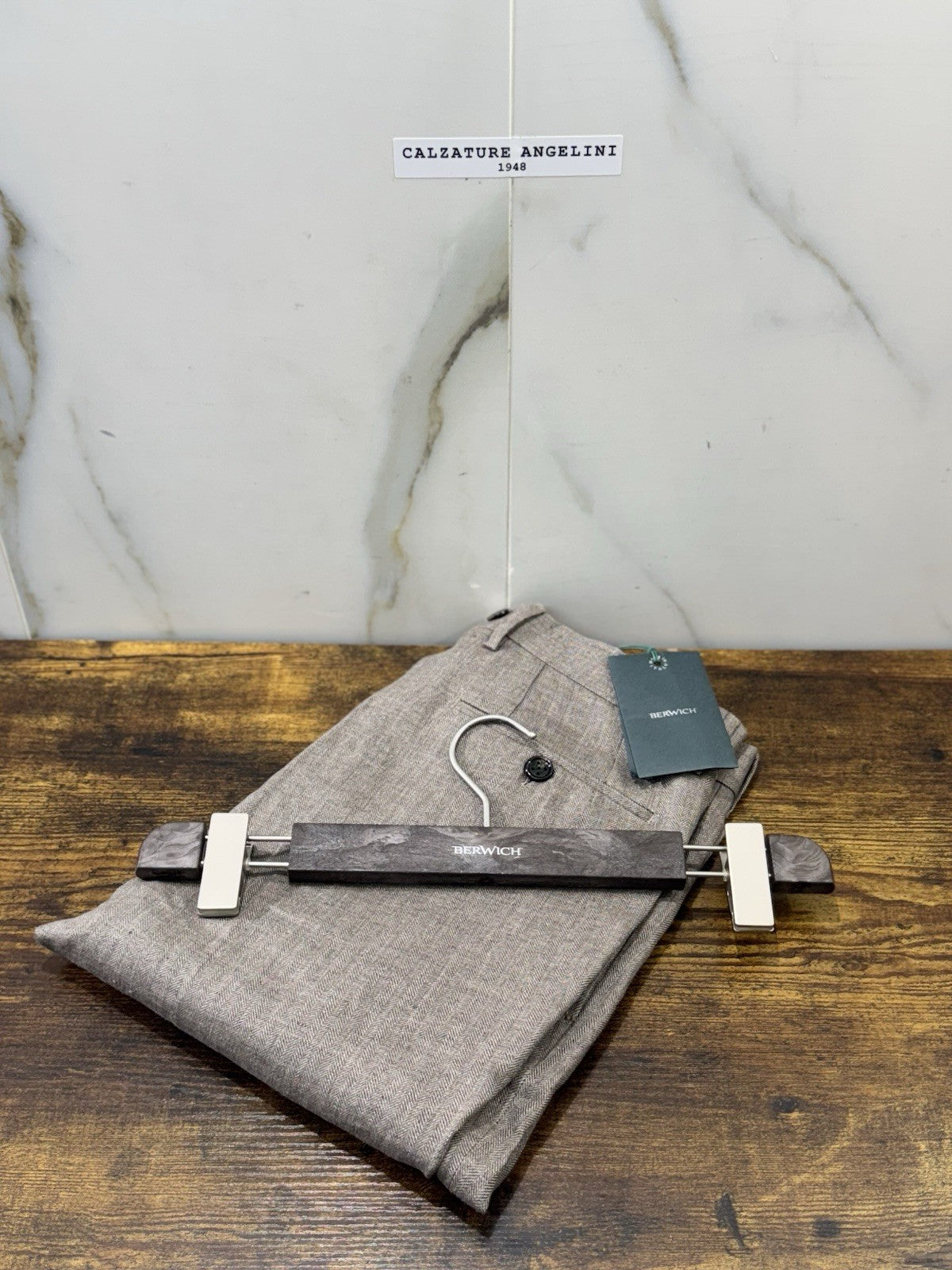 Berwich Pantalone Lino Barber Marrone   Made in Italy  Uomo 44