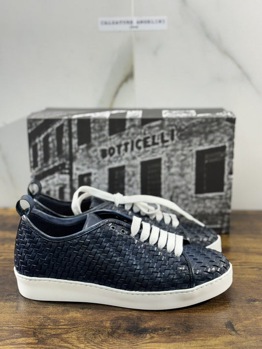 Roberto Botticelli Sneaker Uomo Pelle  Intrecciata A Mano Gomma Made In Italy 40