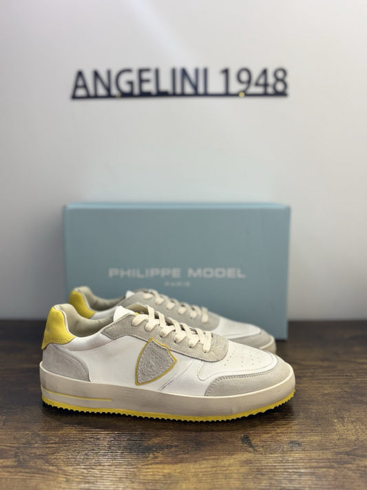 Philippe Model Nice Low Sneaker Pelle Bianca Casual Uomo 41