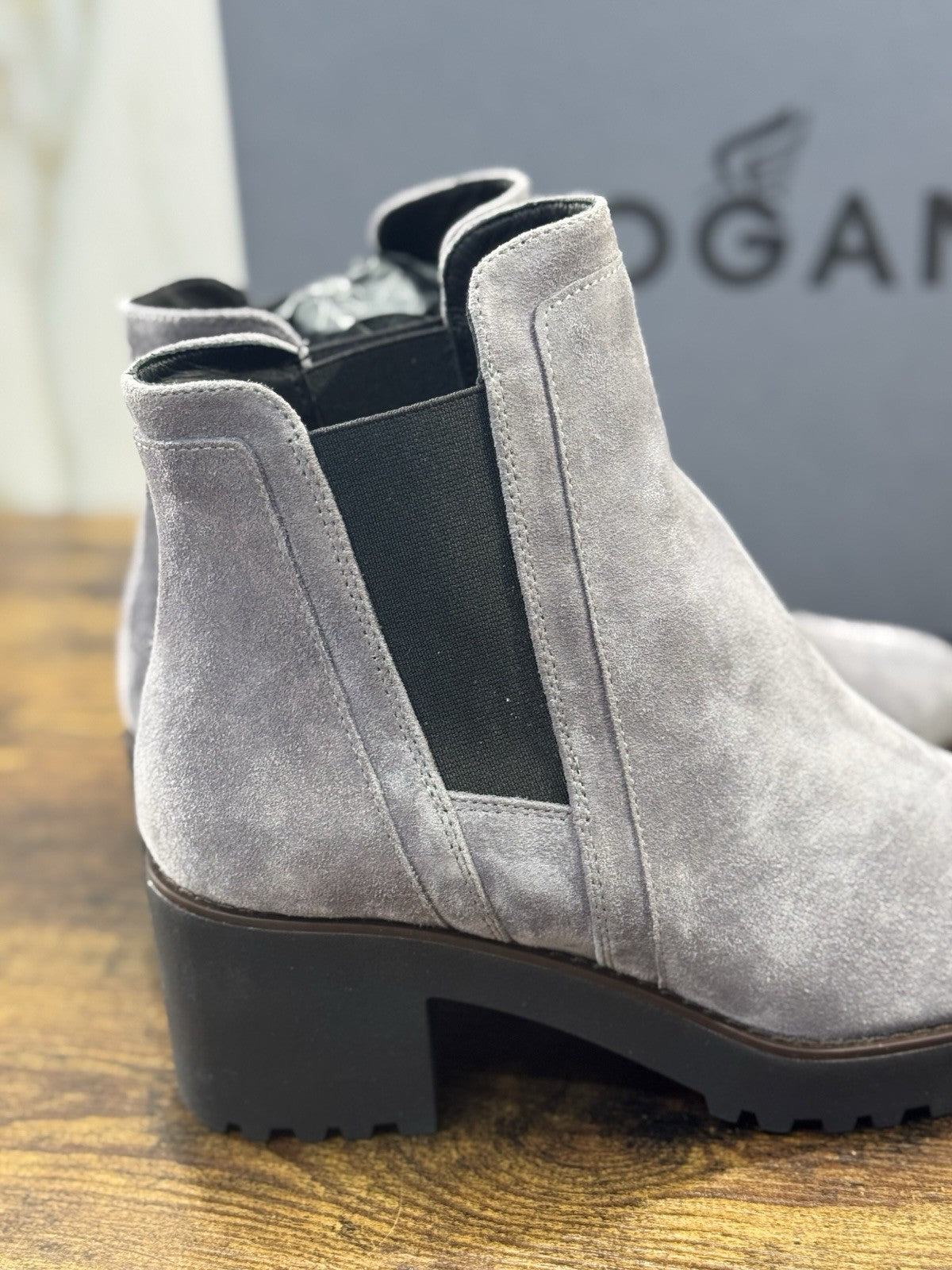 Hogan   Stivaletto  Suede Grigio Con Tacco  Winter Boot   Casual Hogan Donna 39