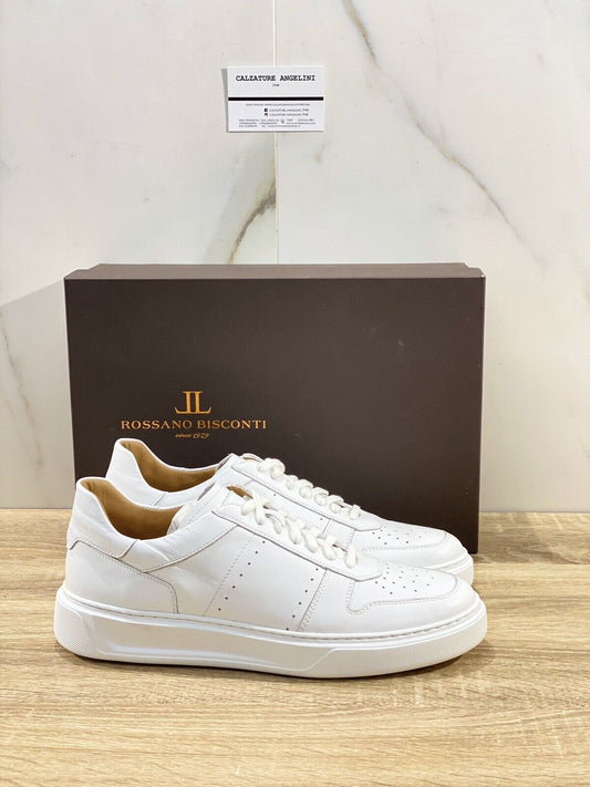 Rossano Bisconti Sneaker uomo pelle bianca extra light 42