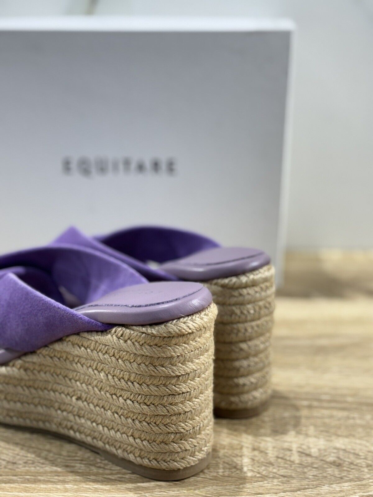 Equitare Sandalo Donna Ocala  Suede Viola    Zeppa 37