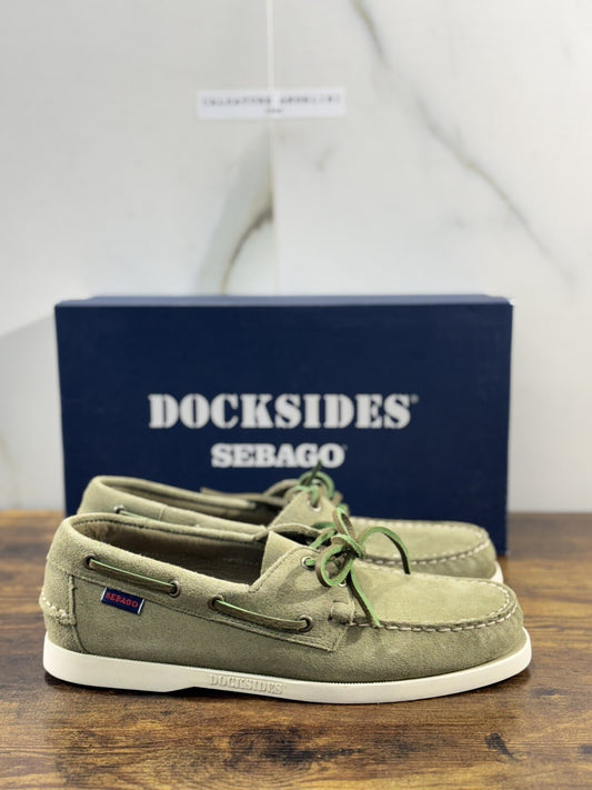 Sebago Docksides Portland Suede Militare Scarpa Da Barca Uomo Sebago 41