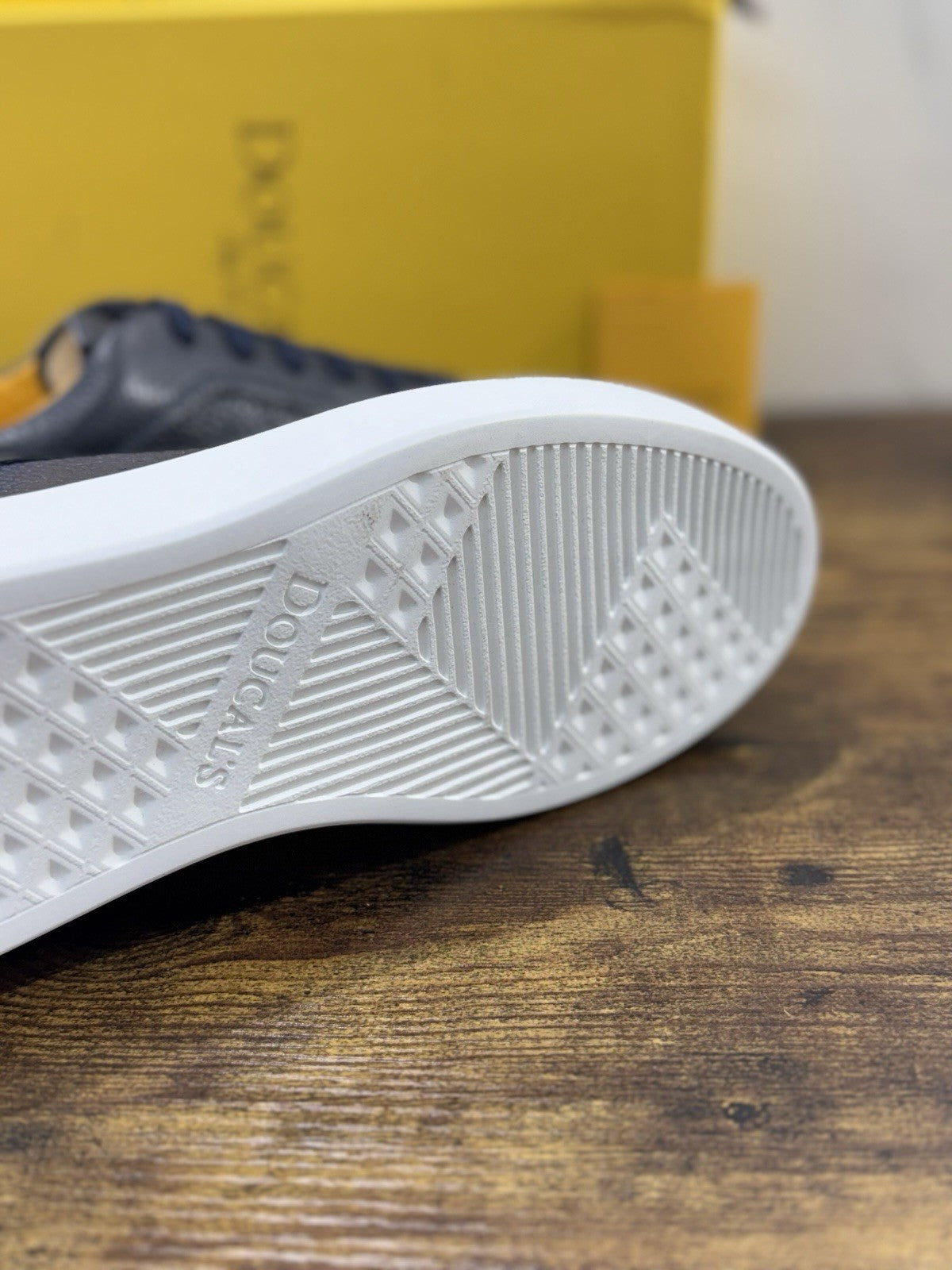 Doucal’s Sneaker Uomo Memory Foam Blu  PelleLuxury Men Doucal’s Extra Light 41.5