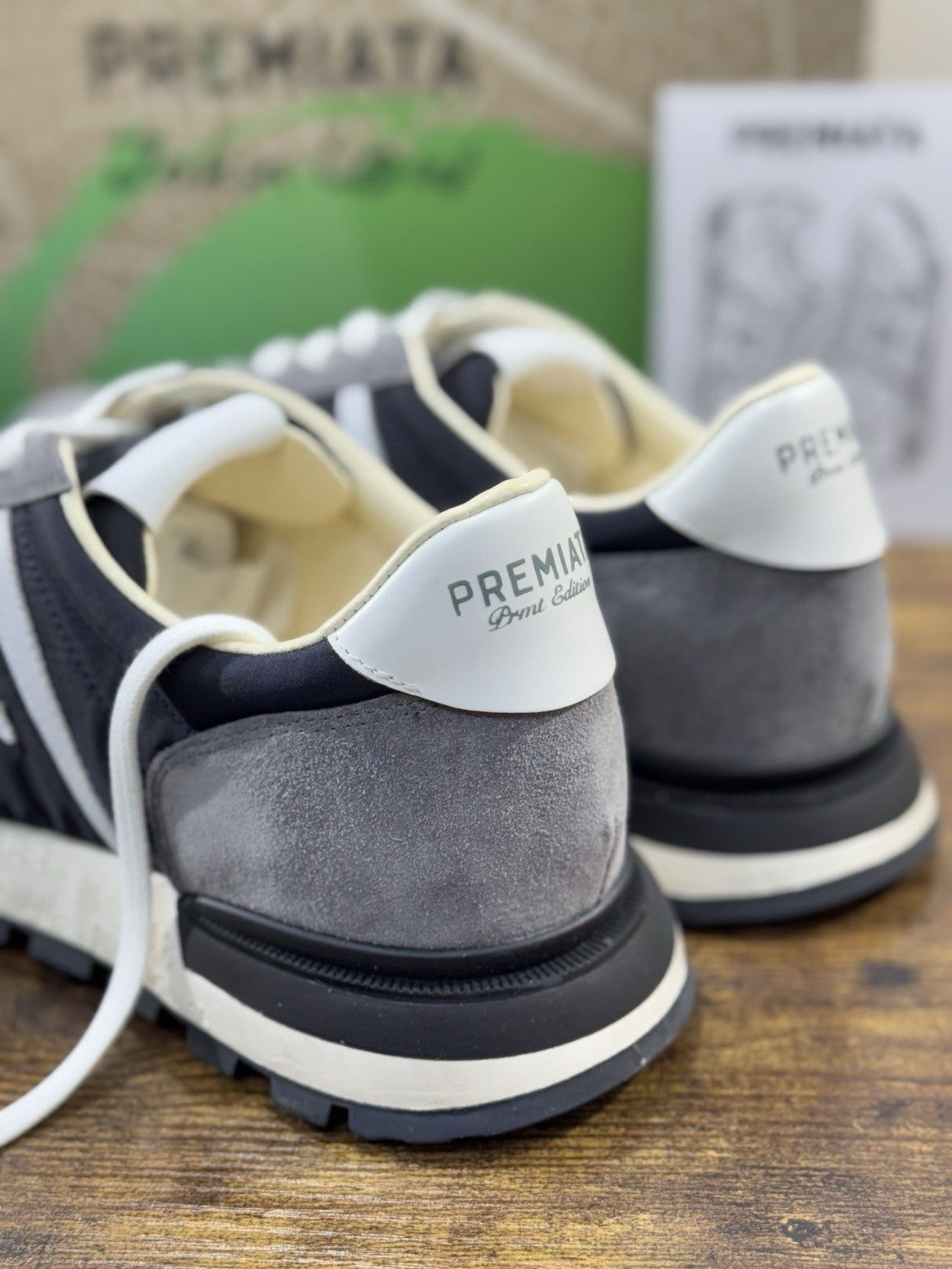 Premiata Sneaker Uomo John Low Grey White Casual Premiata Men Shoe 44