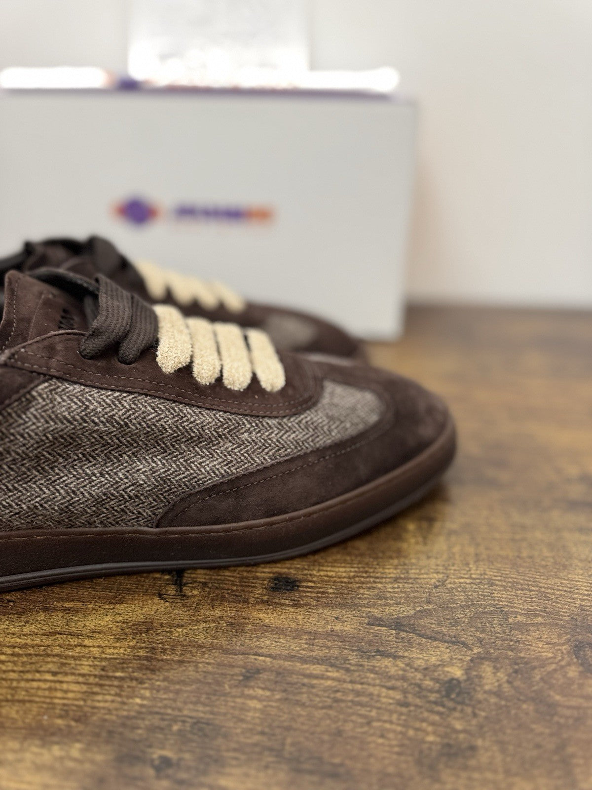 Soldini Sneaker Suede Testa Moro 100% Made In Italy Causal Uomo 40