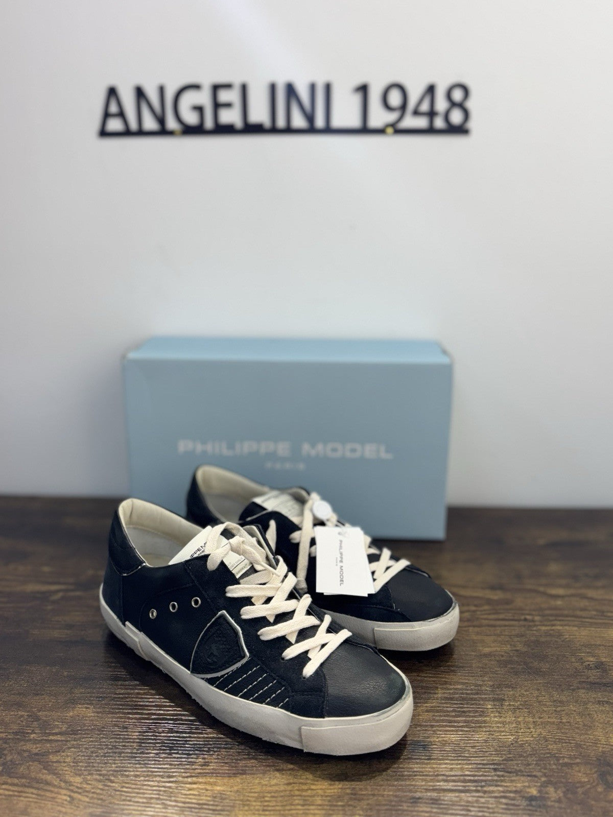 Philippe Model Paris Low Pelle Nera Casual Sneaker Uomo 40
