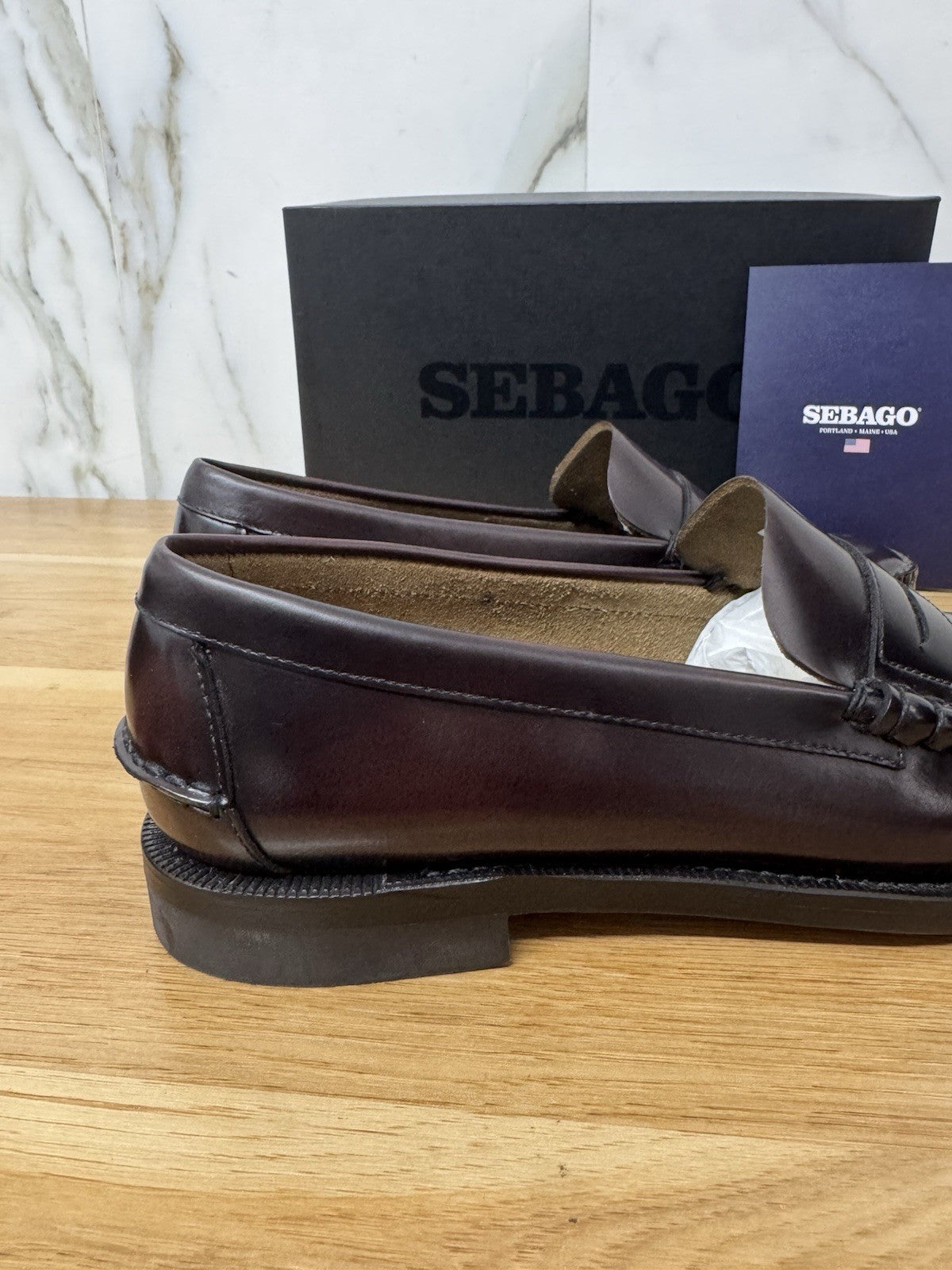 Sebago Classic Dan Pelle Brown Burgundy  Casual Sebago Uomo 45