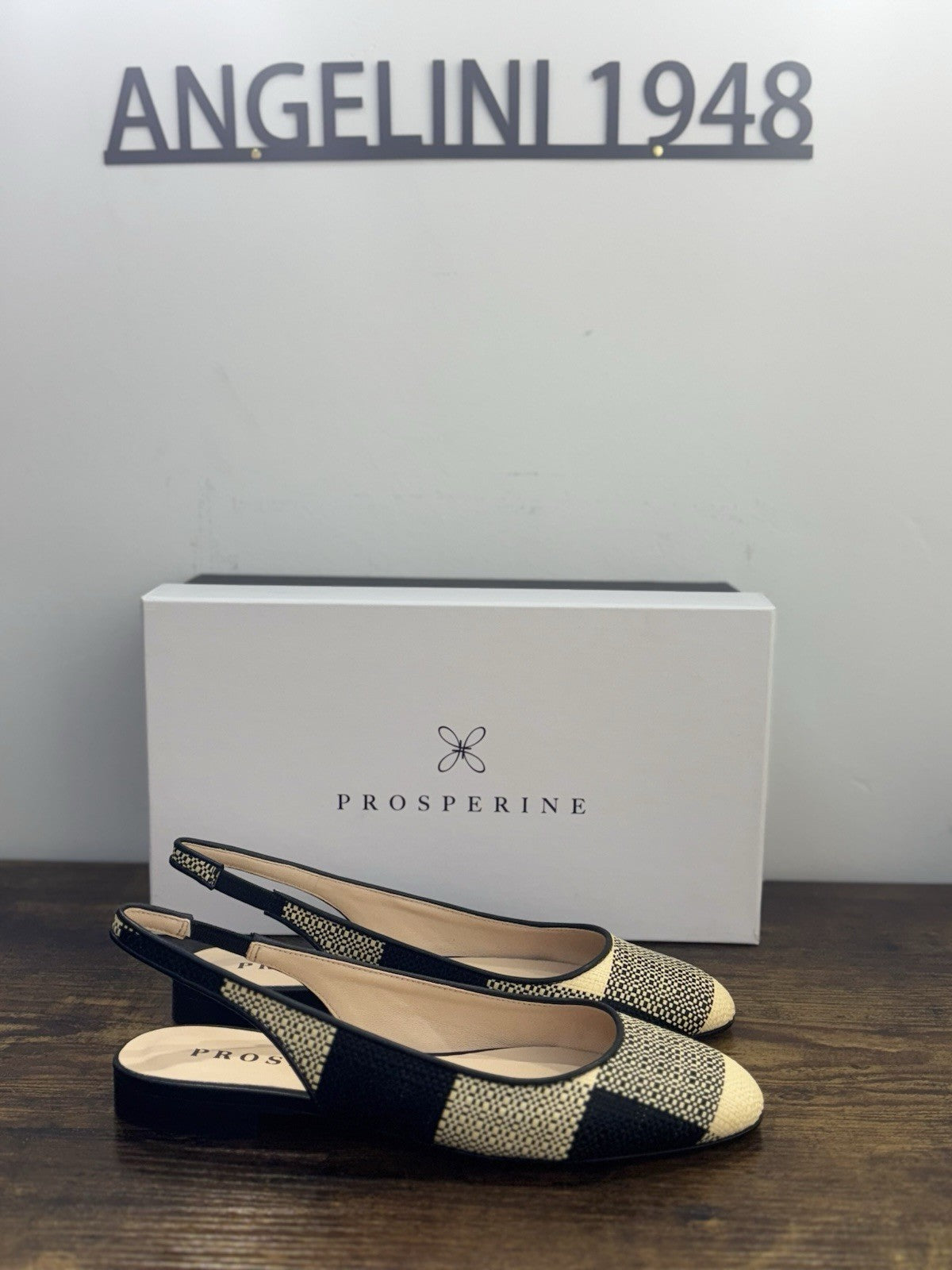 Prosperine Sling Back  In Raffia Nero Beige   Casual Flat Shoes Donna 36