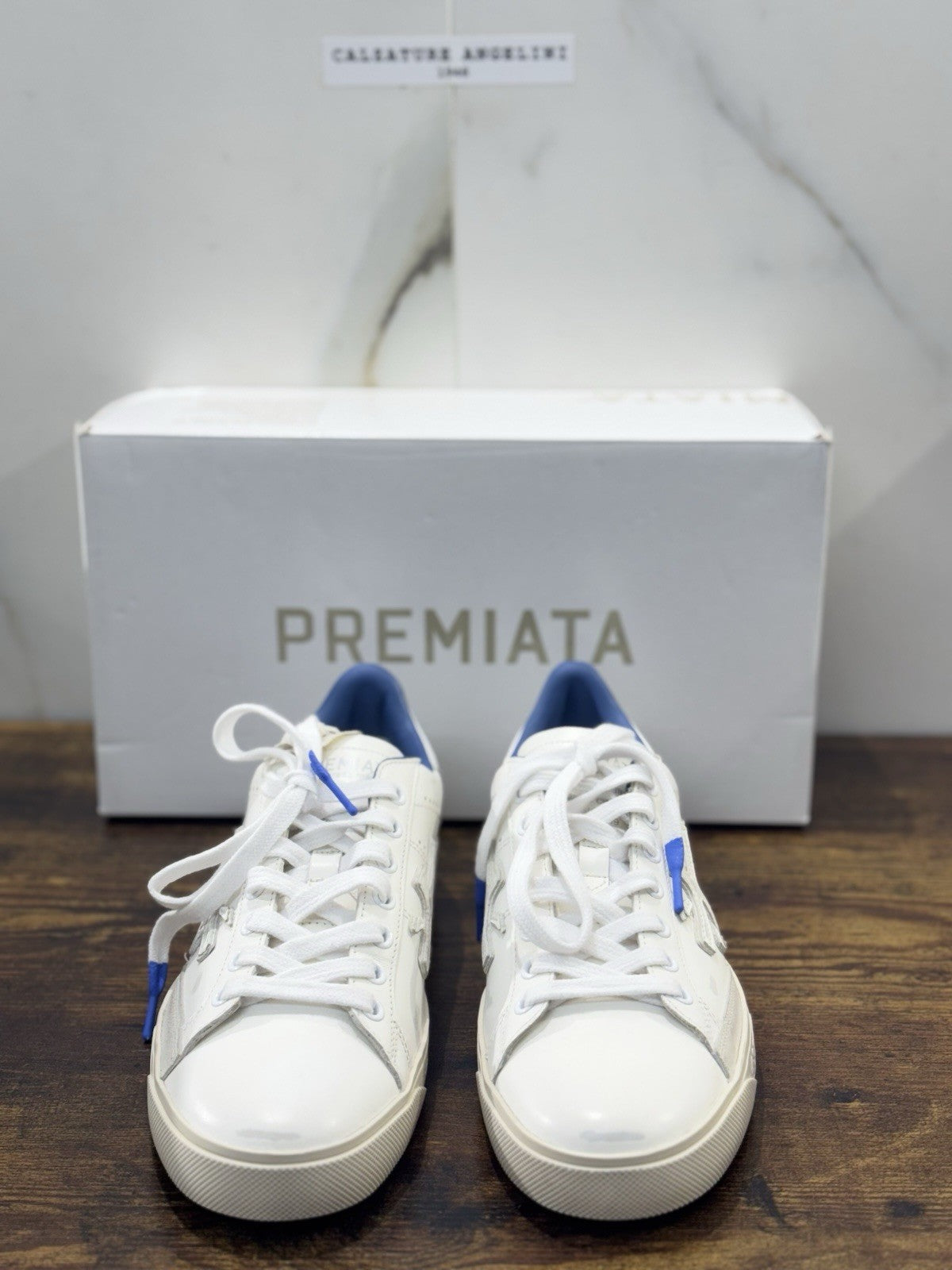 Premiata Steven Sneaker Pelle Bianca Casual Premiata Scarpa Uomo 39