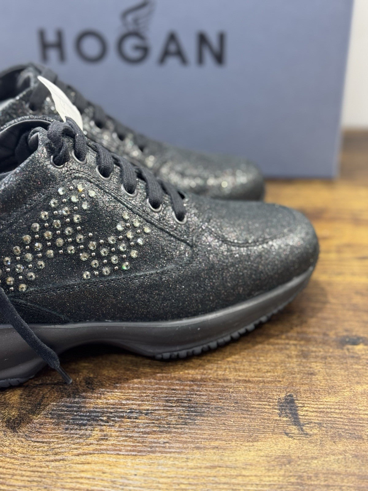 Hogan Interactive Pelle Nera H Strass      Casual Hogan Donna 37