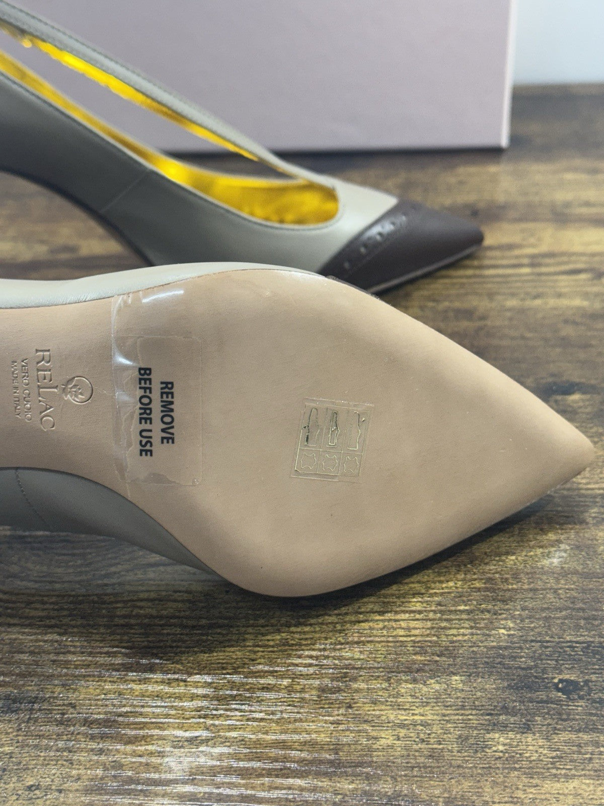 Relac  Décolleté   Pelle Moro Beige    Luxury Made In Italy Donna 38.5