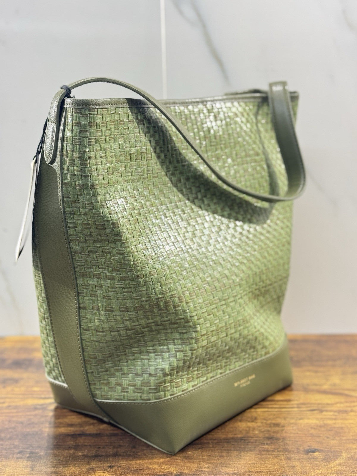 My Best Bag Firenze Borsa Verde Militare Secchiello Causal Pelle Donna