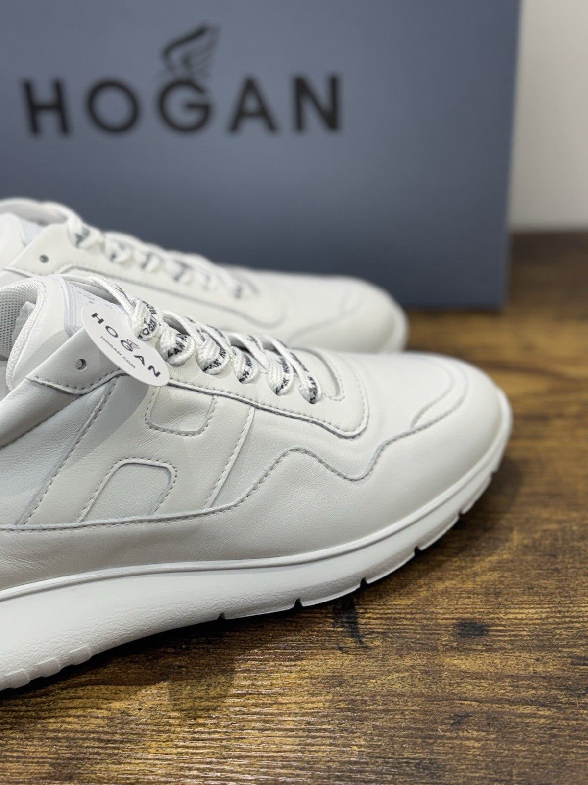 Hogan Interactive Pelle Bianca Casual Scarpa Hogan Uomo 39