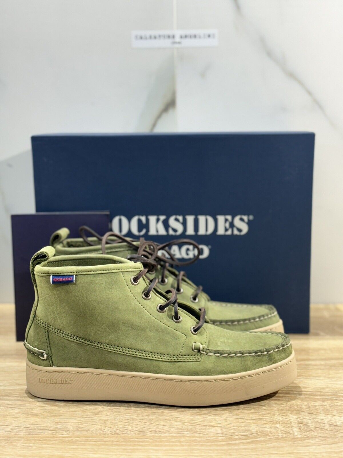 Sebago Brig CH Men Boot Verde Militare Causal Boot 42