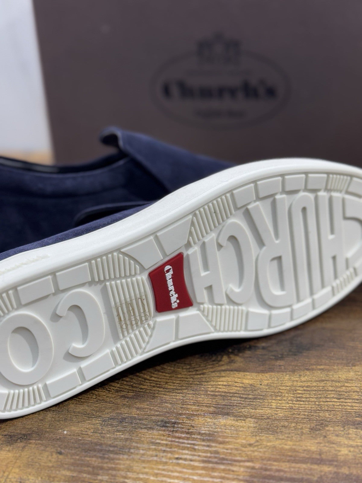 Church’s Newport Slip On  In Suede  Blu  Luxury Uomo 42