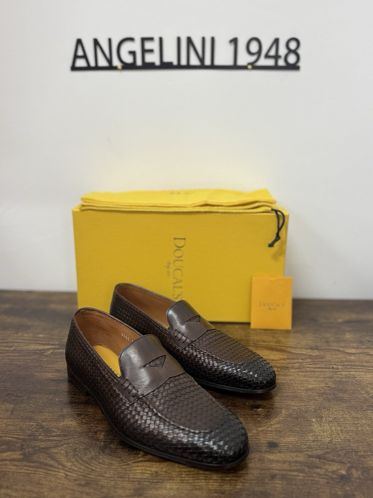 Doucal’s  Mocassino Pelle Intreccio Marrone    Casual Scarpa Uomo 40