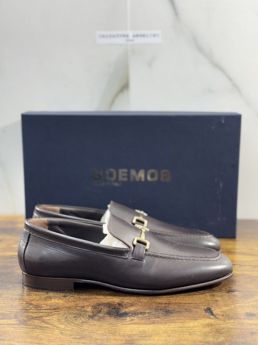 Boemos Mocassino Uomo Fondo  Cuoio Cucito  Marrone       Made In Italy 42