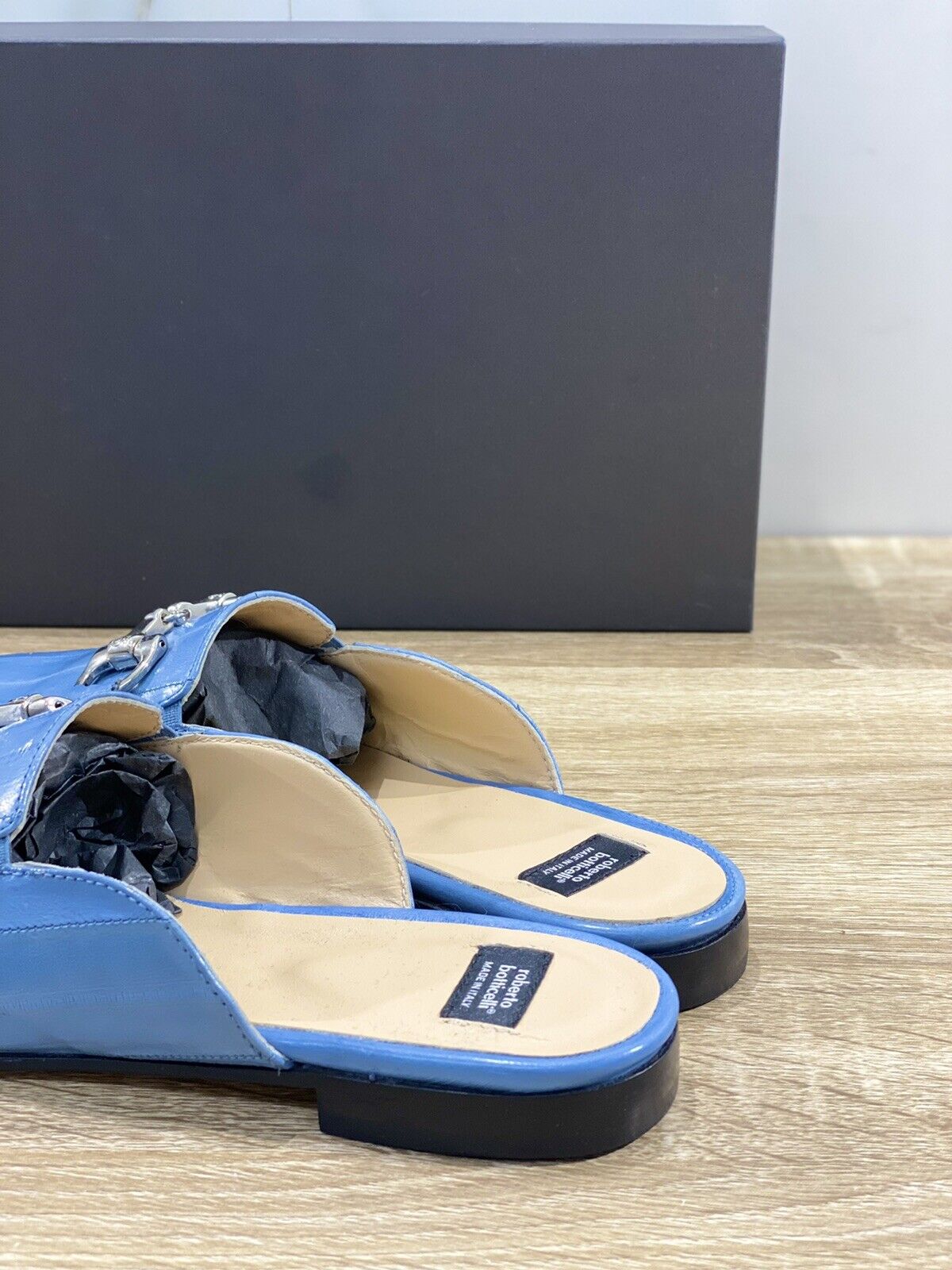 Roberto Botticelli sandalo donna in pelle Azzurro   Mules  luxury woman 41