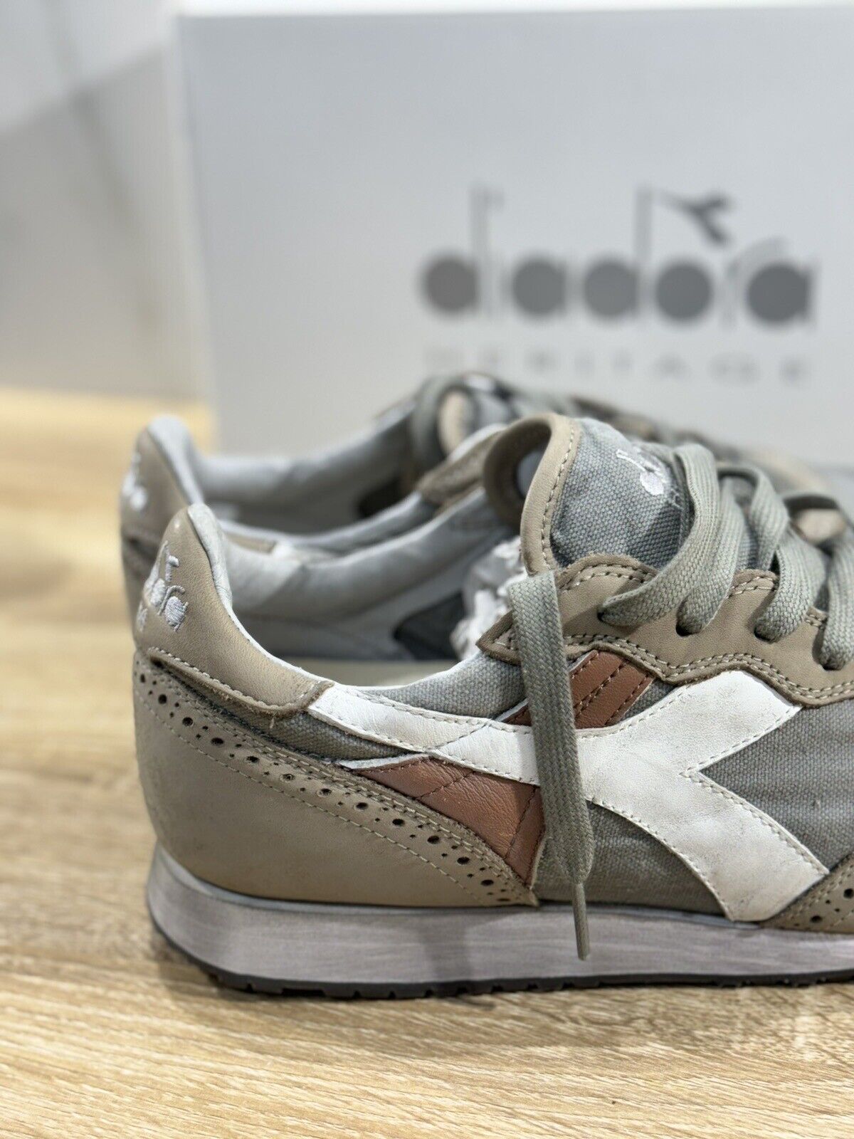 Diadora Heritage Sneaker Uomo Trident C Dyed    Pelle  Grigia  Sneaker 42