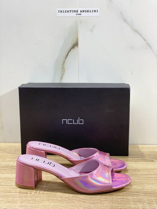 NCUB Sandalo Donna Modello Stefy  Pelle Fuxia Luxury Woman Sandal 39