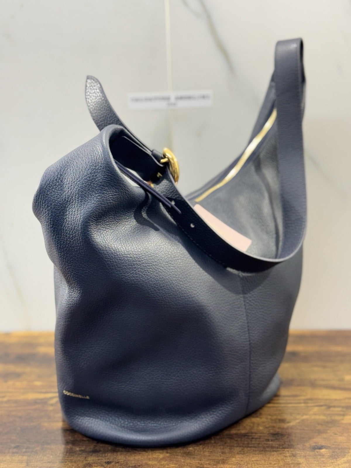 Coccinelle Borsa Pelle Blu C Easy 100% Pelle Made In Italy Donna