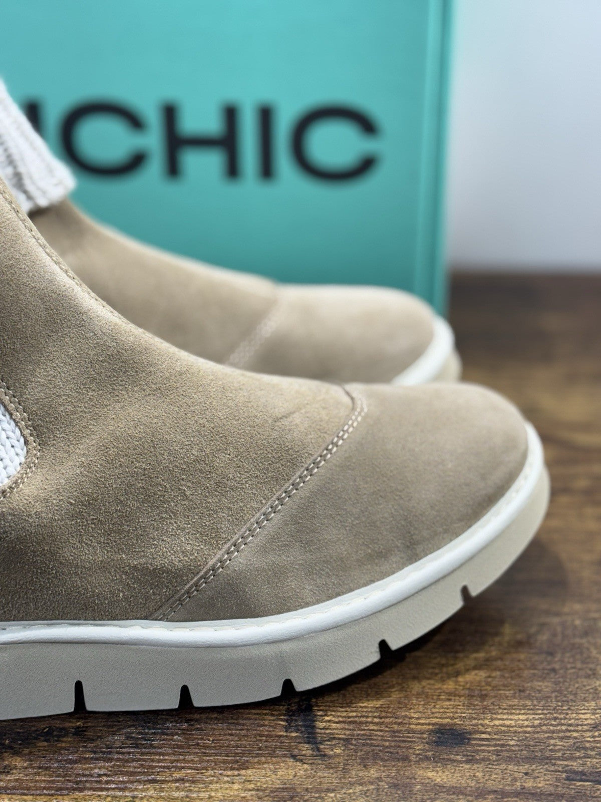 Panchic Beatle Boot Extra Light   Donna  Suede Beige   Causal Shoes   Panchic 41