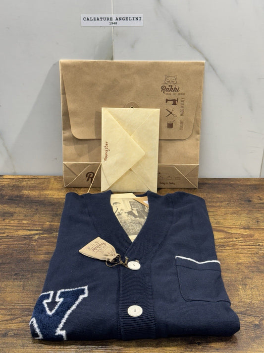 Rakki Cardigan College Steve McQueen Blu Cotone Makò  Uomo 52