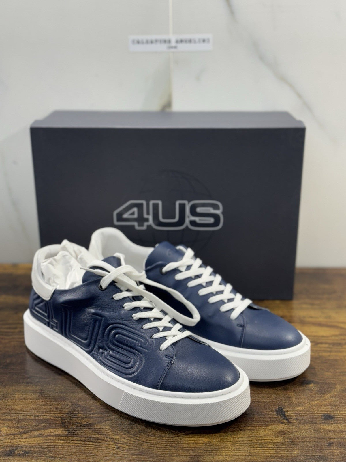 Paciotti 4US Sneaker Uomo Pelle Blu  Casual 44