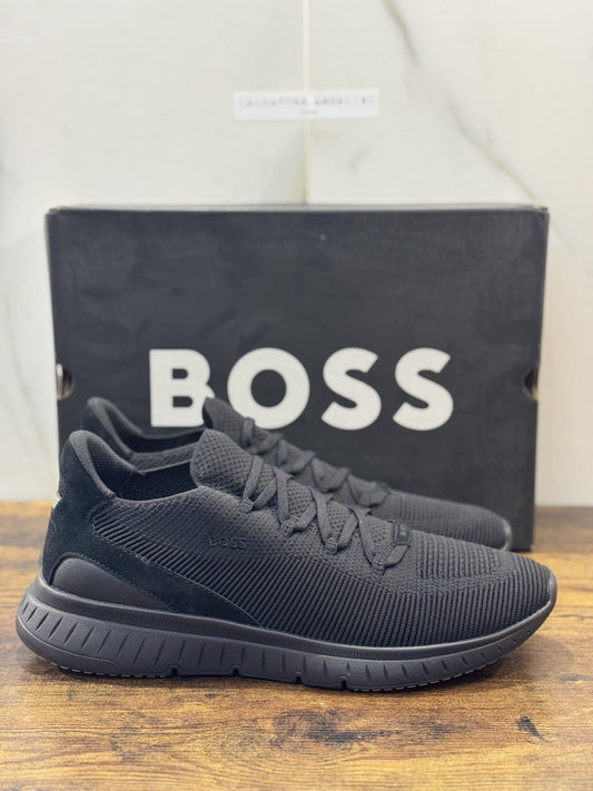 Boss Sneaker Knit Nera Casual Scarpa Uomo Boss 45
