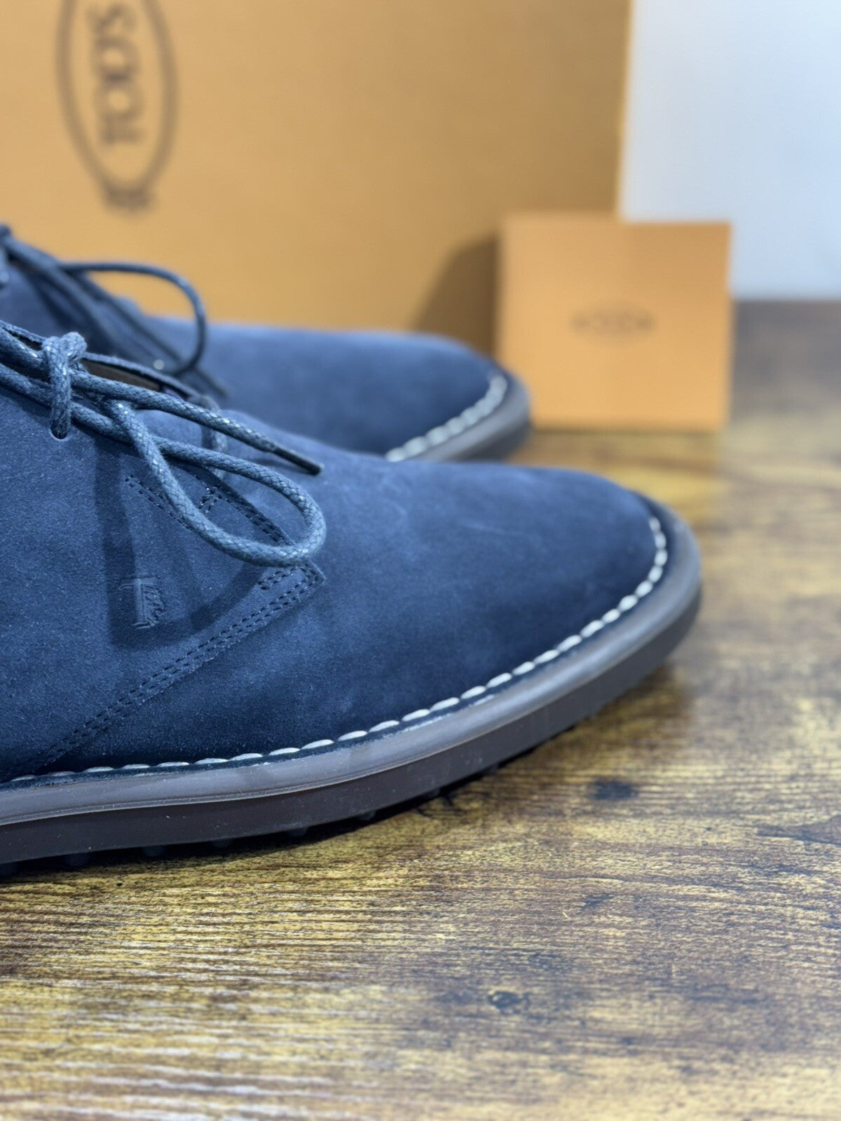 Tod’s Polacchino Uomo Icon Sport Casual Luxury Tod’s Men Shoe Suede Blu 41.5