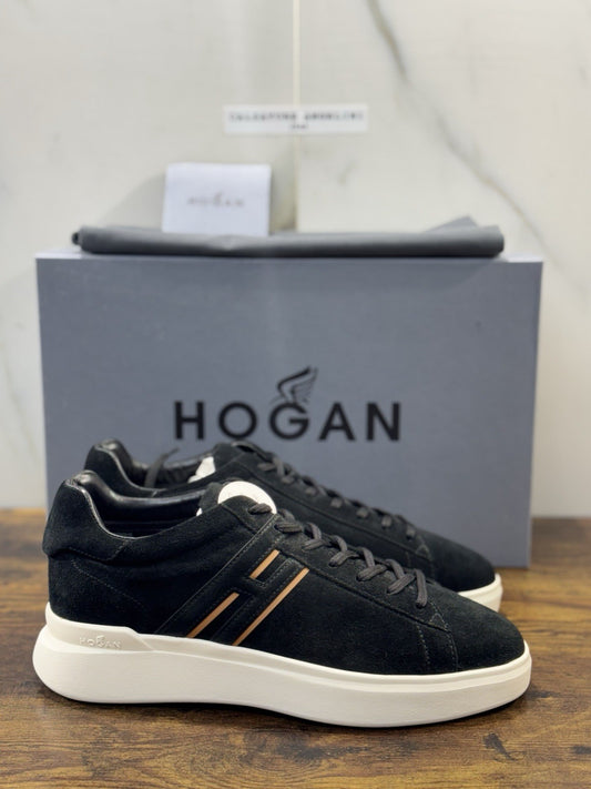 Hogan H 580 Sneaker Suede Nero Casual Hogan Uomo 41