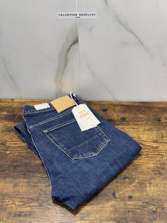 Tela Genova Jeans Uomo Icon Blu Taglia 34 Slim Fit 
