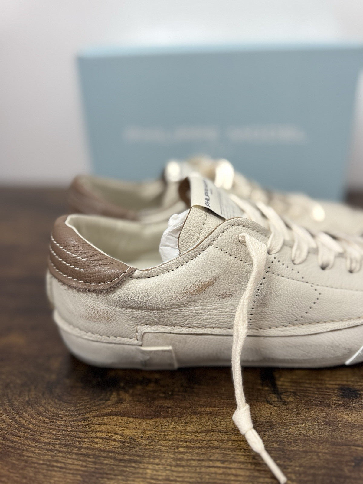 Philippe Model Paris Low Pelle Vintage Mud    Casual Sneaker Uomo 45