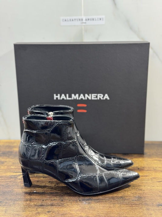 HALMANERA Stivaletto    Pelle Nero    Con Tacco Luxury Made In Italy Donna 41