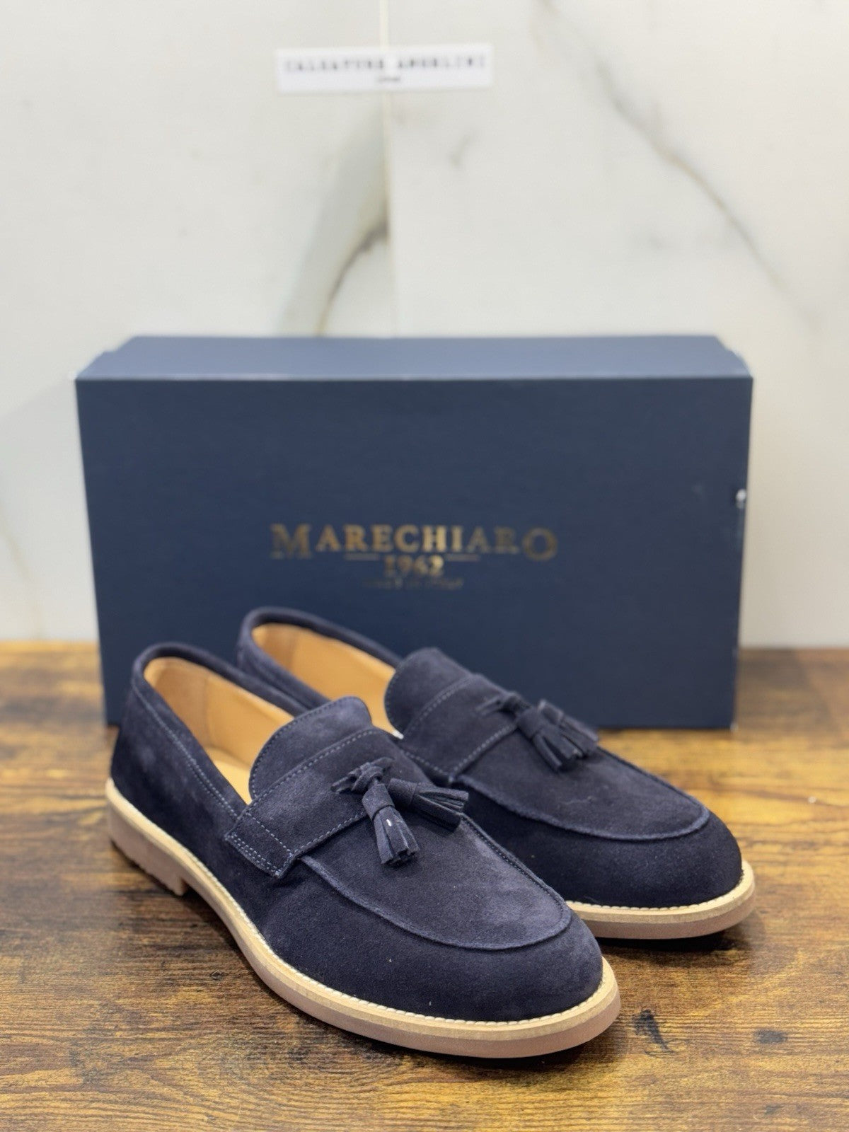 Marechiaro 1962 Mocassino Uomo Summer Icon Suede Blu  44