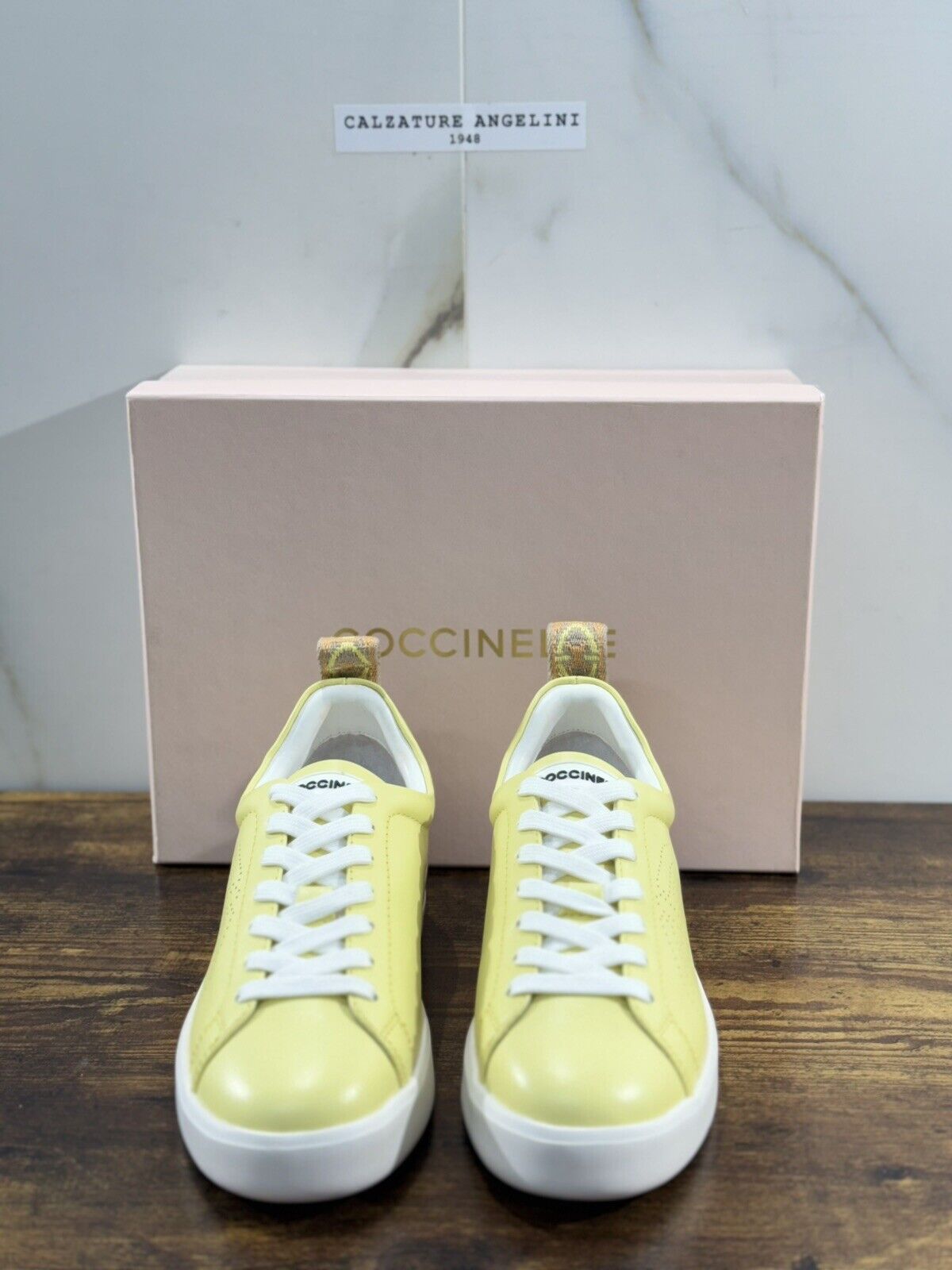 Coccinelle Sneaker  Donna Pelle Lime    Luxury Coccinelle Woman  Casual  38