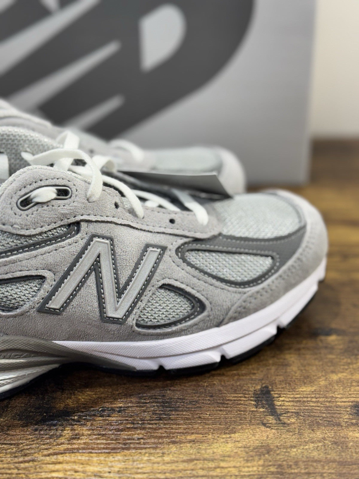 New Balance 990 Made In Usa Limited Edition 100% Leather Iconic Grey  Icon 40