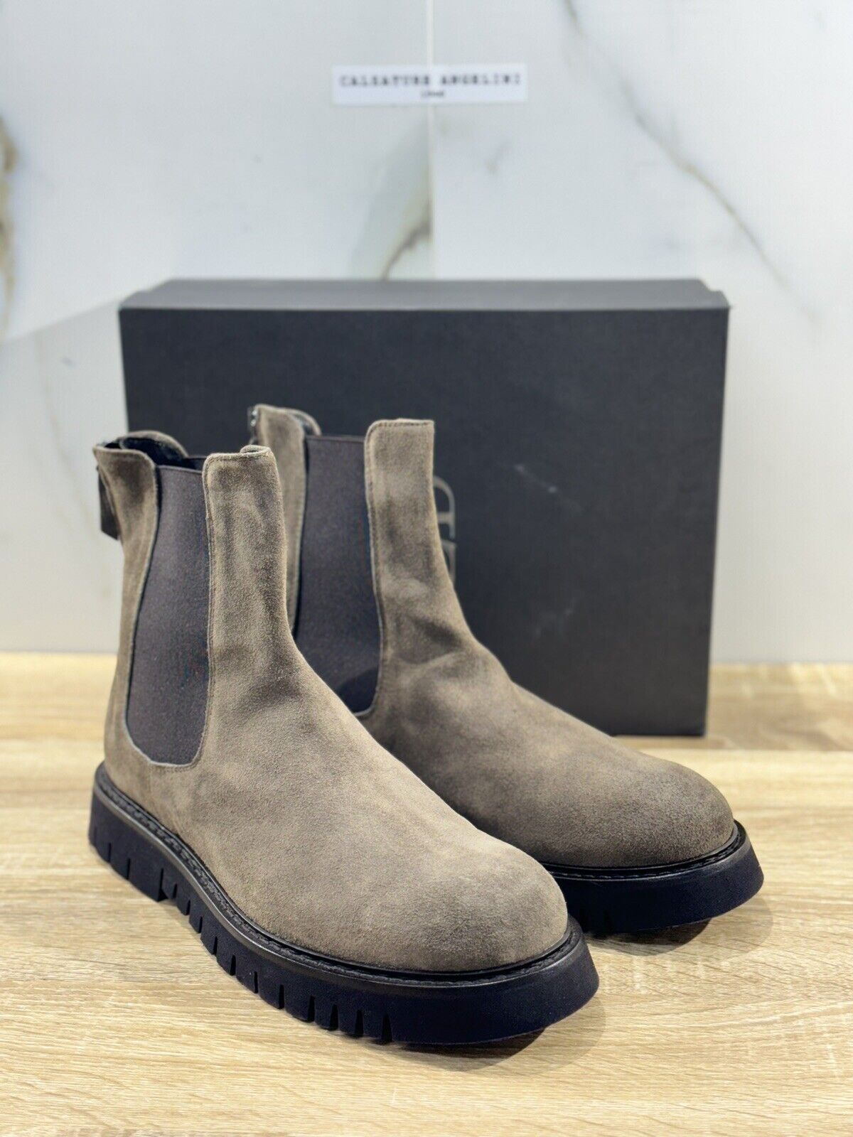 Ernesto Dolani Chelsea Boot Uomo Yukon Track Suede 44