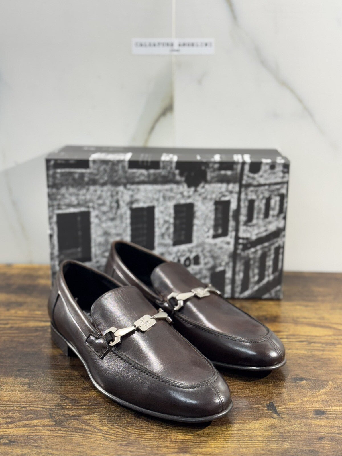 Roberto Botticelli Mocassino Uomo  Pelle T Moro  Fondo Cuoio Made In Italy 42